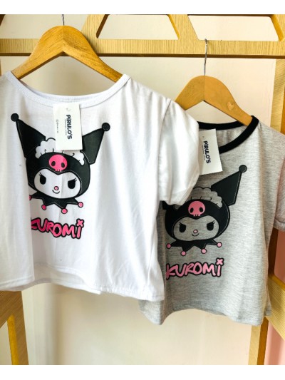 REMERA CROP KUROMI JUVENIL