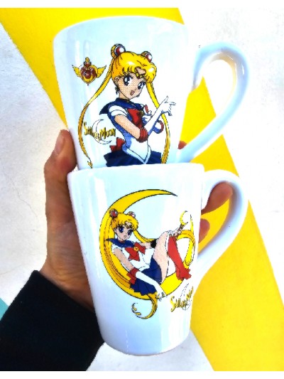 TAZA BLANCA SAILORMON + CUCH