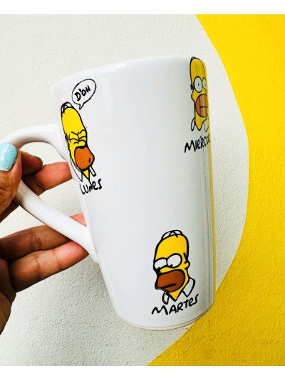 TAZA ALTA BLANCA HOMERO