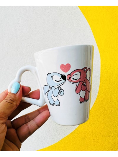 TAZA BLANCA STICH/ANGEL...