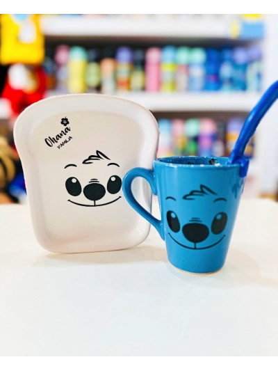 SET TAZA + TOSTADA STICH