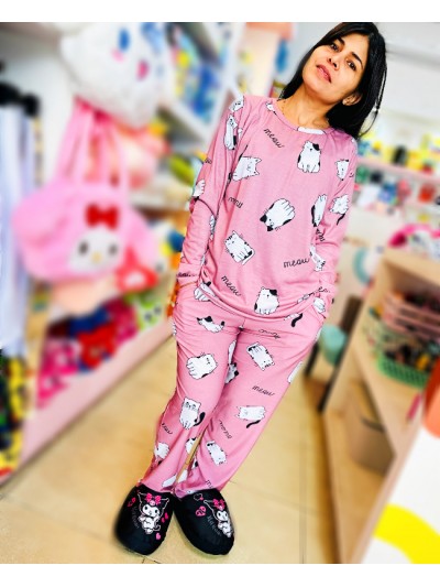 PIJAMA MEAW SUBLI ADULTO INV