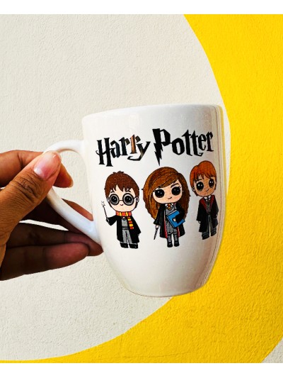 TAZA BLANCA HARRY 3 AMIGOS