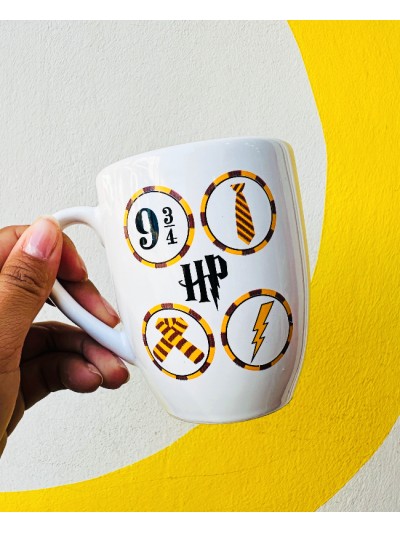 TAZA BLANCA HARRY GRYFFINDOR