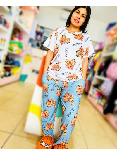 PIJAMA GARFIELD BCO SUBLI...