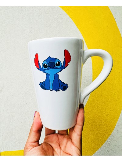 TAZA ALTA BLANCA STICH