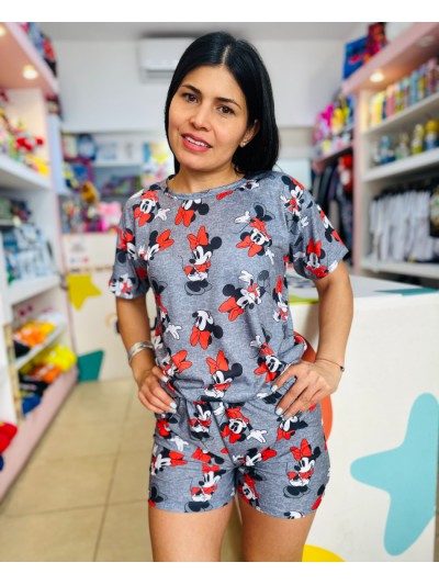 PIJAMA MINNIE SUBLI ADULTO VER