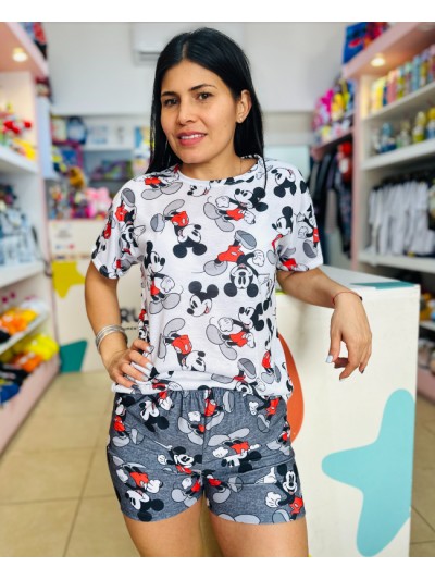 PIJAMA MICKEY SUBLI ADULTO VER