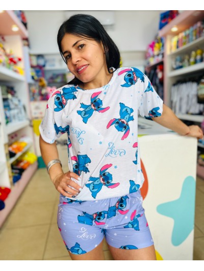 PIJAMA STICH SUBLI ADULTO VER