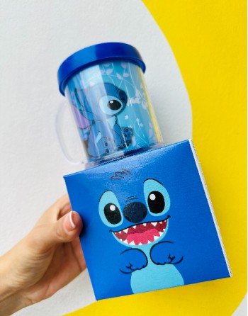 TAZA PLASTICA + PAKAGING STICH